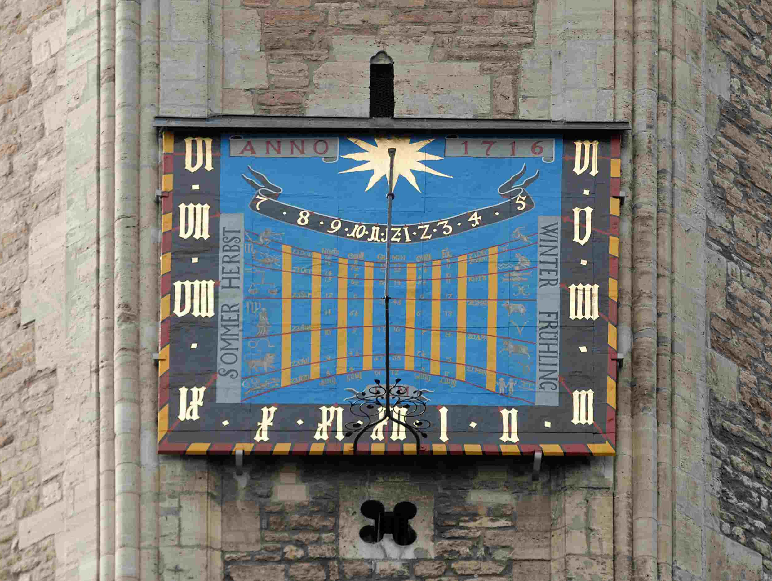 Sonnenuhr am Braunschweiger Dom